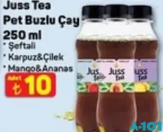 JUSS TEA PET BUZLU ÇAY 250 ML fiyat ve kampanya bilgisi